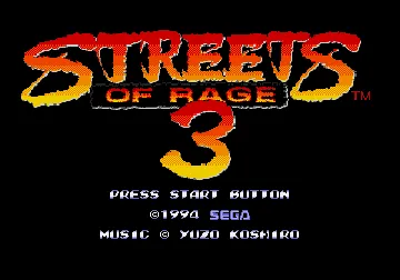 Streets of Rage 3 (Asia) screen shot title